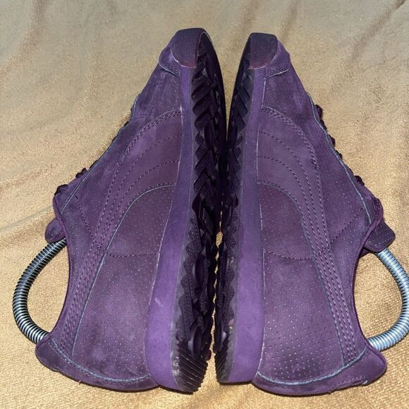 Puma Roma Mono Translucent Suede Sneakers Womens 6.5 Purple Clean Rare Shoes Gym - Picture 7 of 16